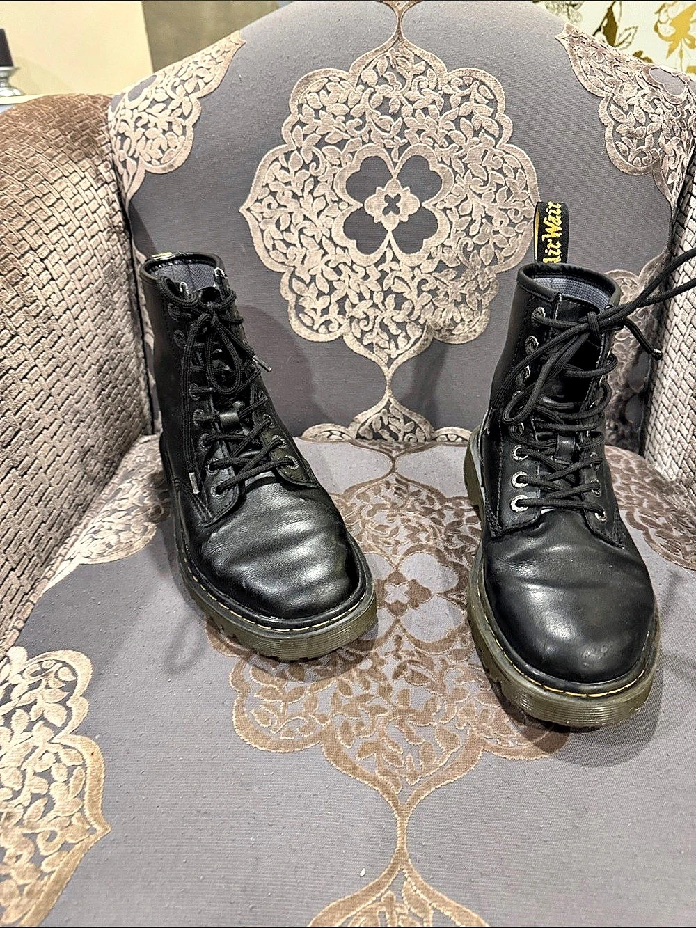 Dr. Martens Combs Tech / Combs II Boots Black Combat Boots US 8
